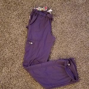 Purple Koi Scrub Pants